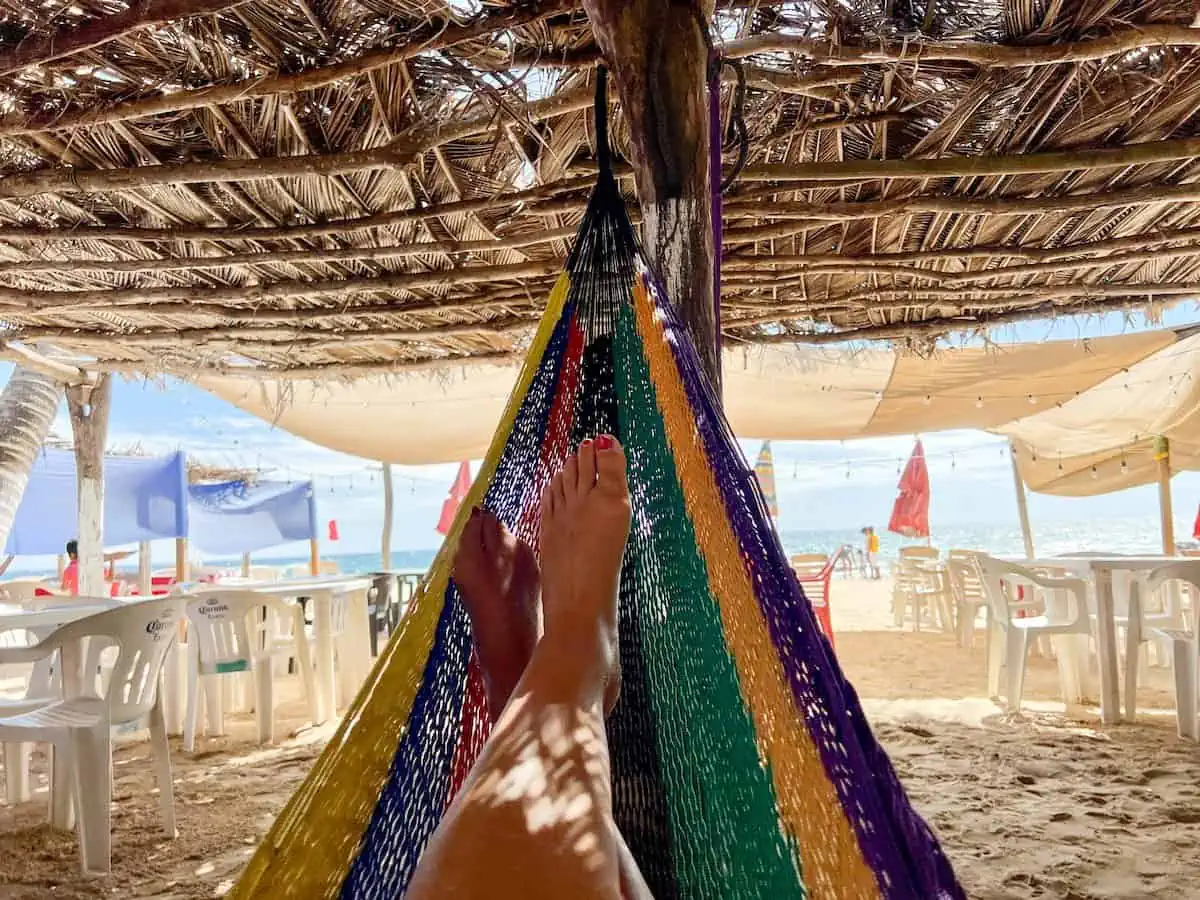 Beach hammock at Playa Agua Blanca. 