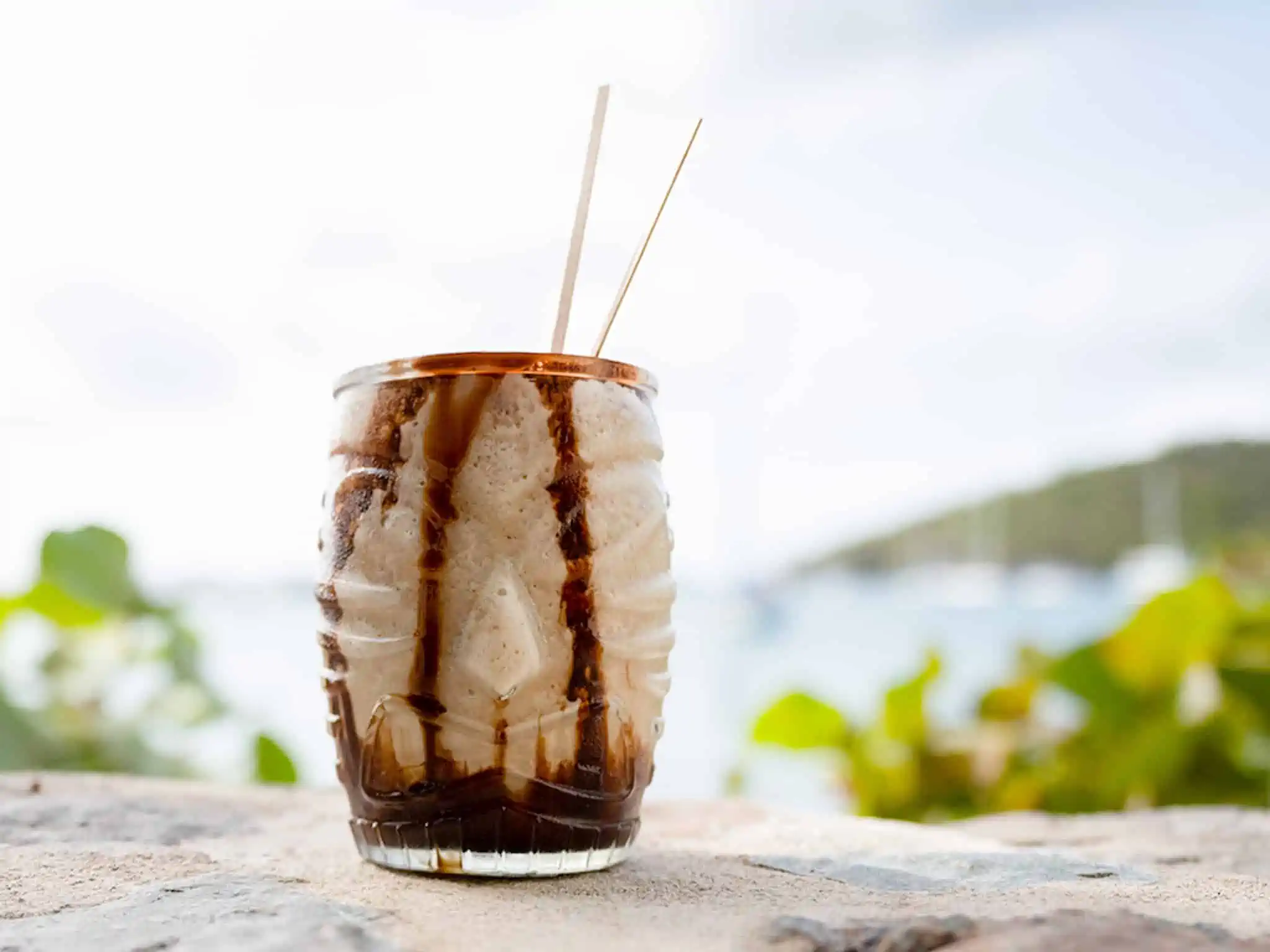 Bushwacker cocktail in Saint John USVI.