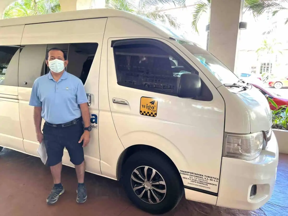 Oscar Flores of Huatulco Airport Shuttle in Puerto Escondido Oaxaca.