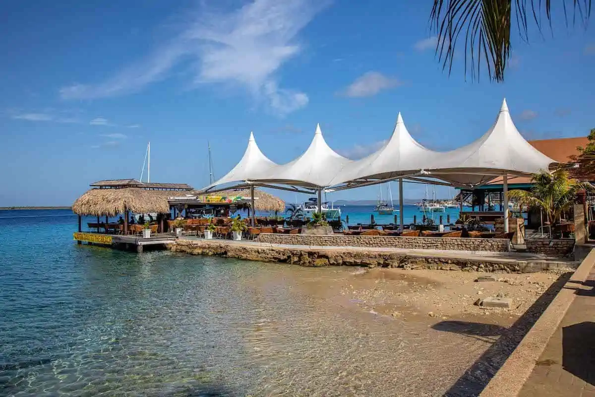 Karel's Beach Bar is set on a pier in Bonaire.