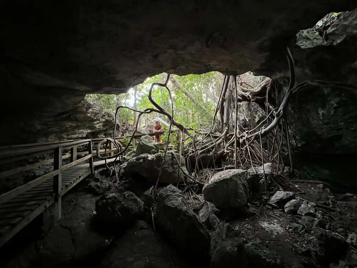 Burial Mound Cave with walkway.