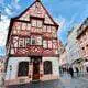 A half-timbered building in Mainz, Germany.