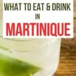 Martinique ti-punch with text overlay for Pinterest.