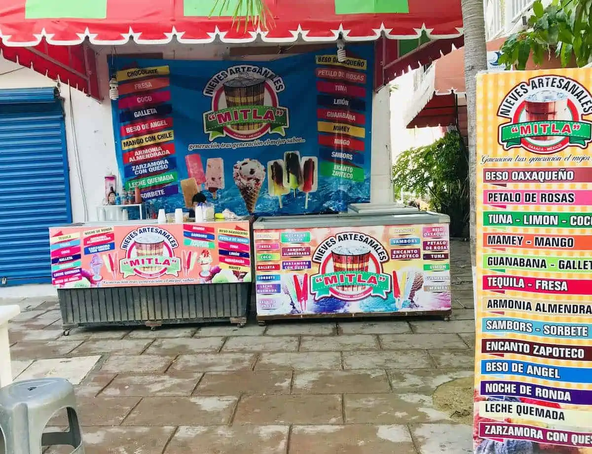 A nieve stand in Oaxaca Mexico.