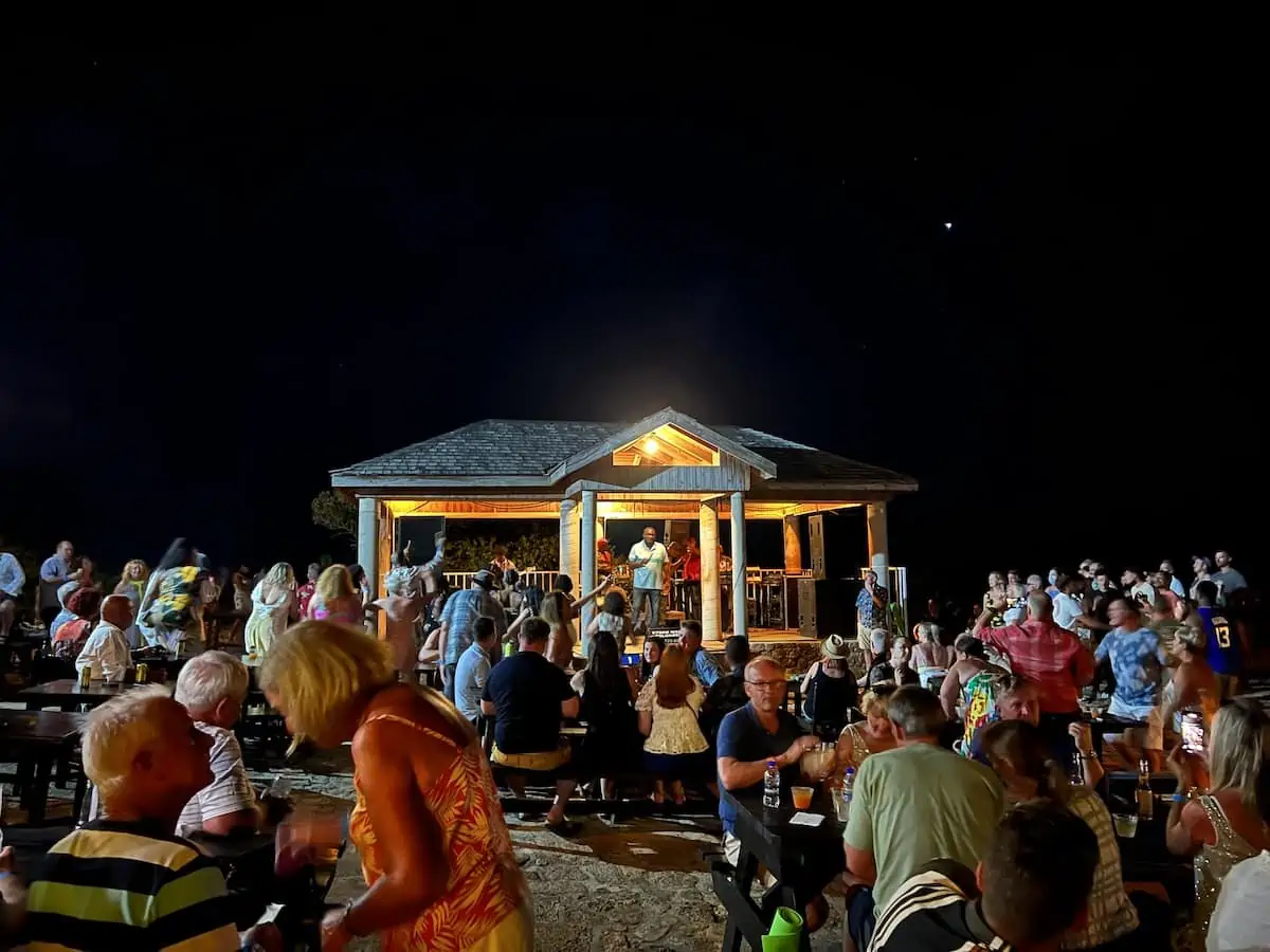 Nightlife in Antigua at the Shirley Heights party.