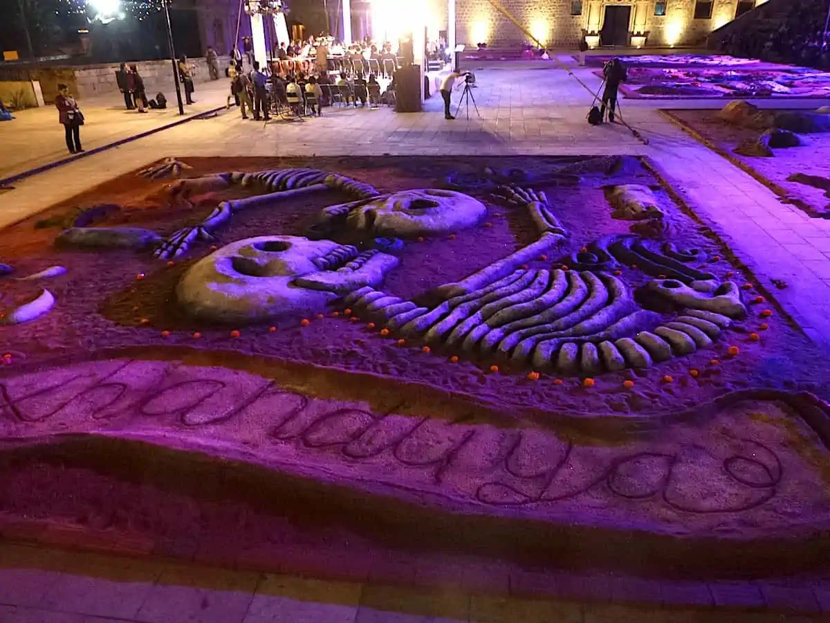 Day of the Dead tapete in Oaxaca City. 