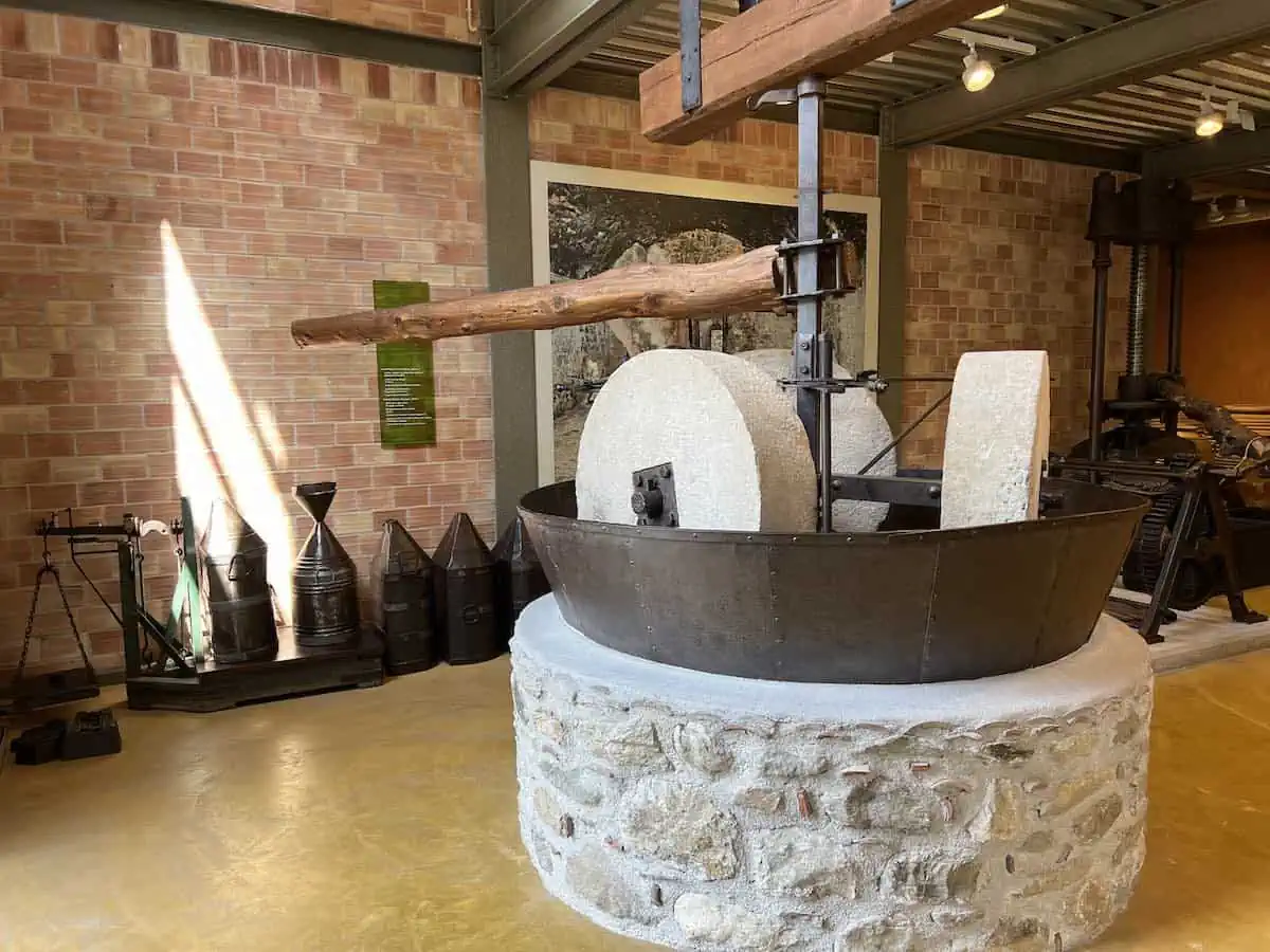 Olive mill at the Museum of Olive and Greek Olive Oil. (Credit: Francisco Sanchez) 