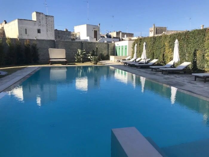 Outdoor swimming pool at Lobby of Palazzo Ducale Venturi in Minervino di Lecce