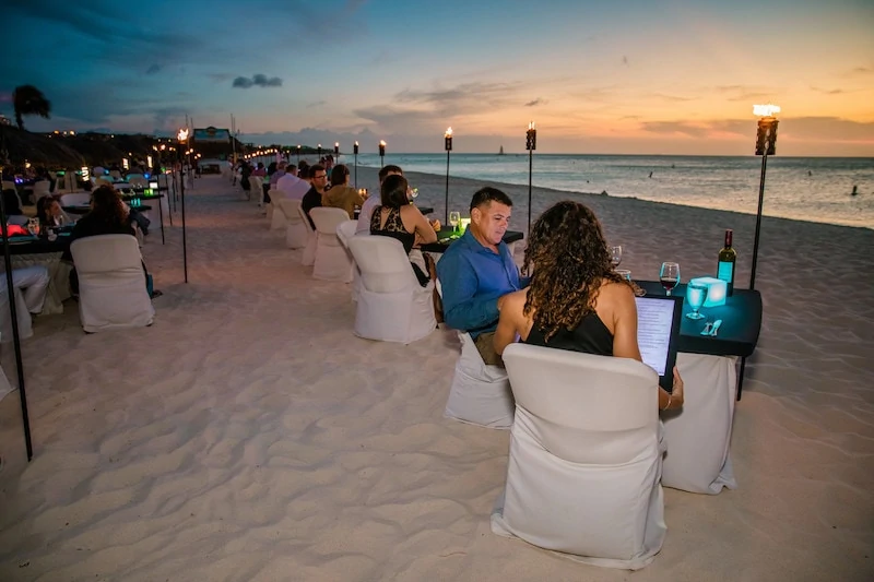 Passions on the Beach Romantic Dinner Eagle Beach Aruba 