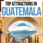 Arch of Santa Catsslina, a major attraction in Guatemala on a sunny day.