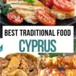 Collage of traditional Cypriot food for Pinterest.