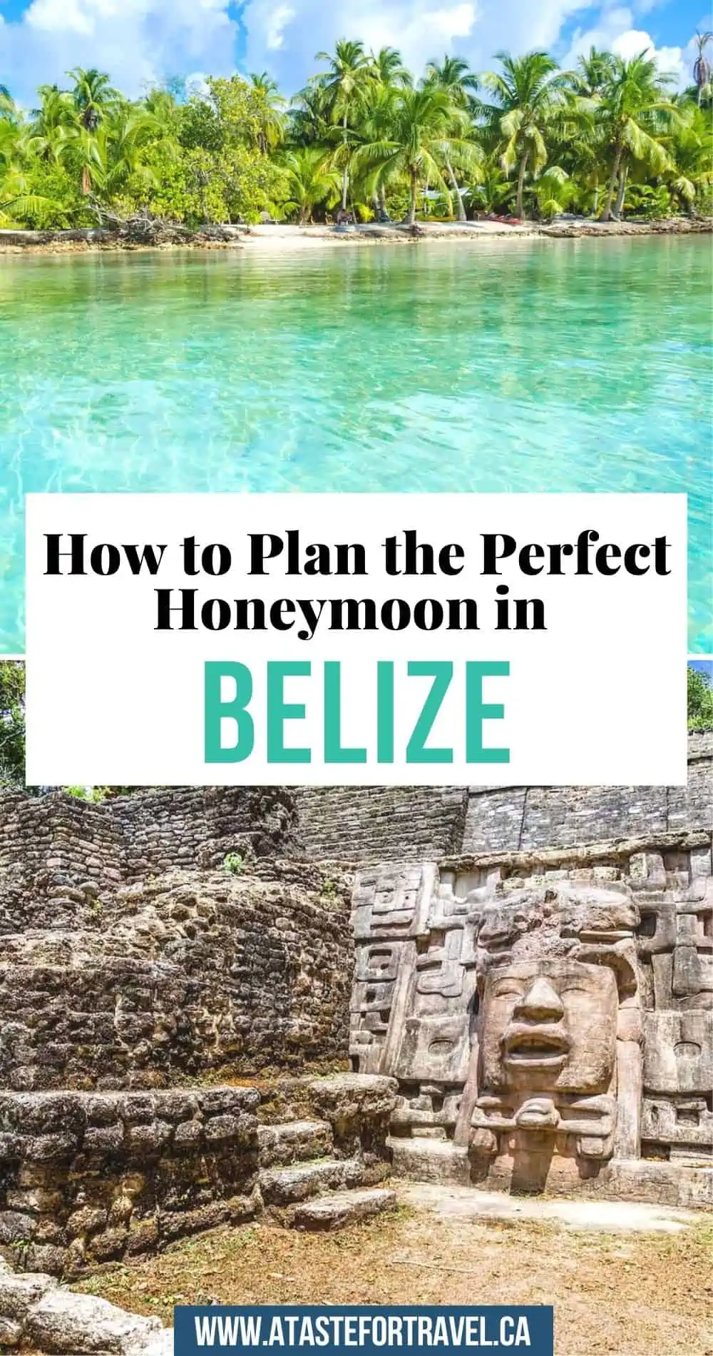 Collage of images of Belize for Pinterest.
