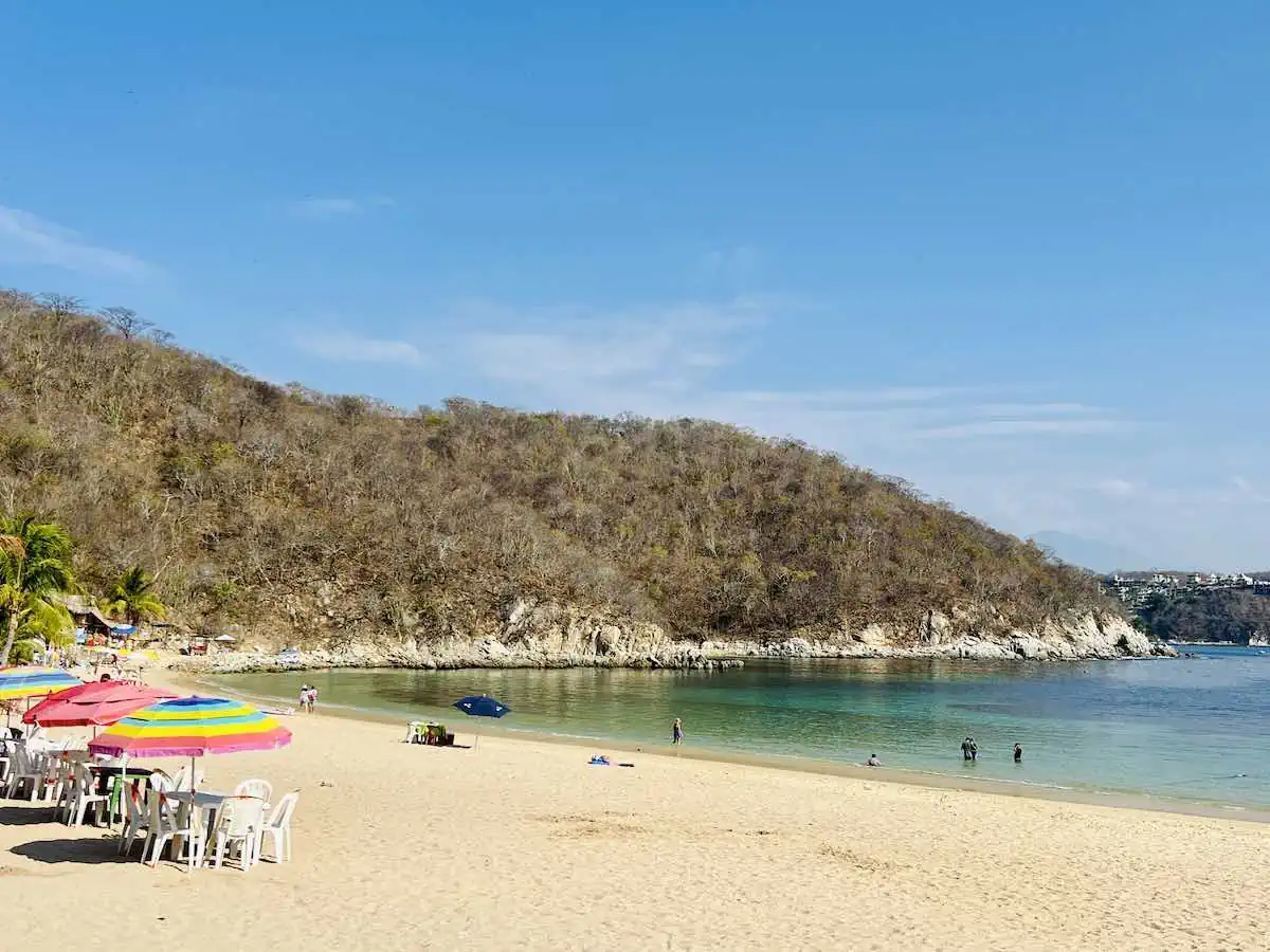 View of Playa la Entrega in the morning. 