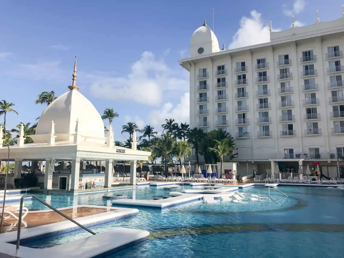 Swimming pool at Riu Palace Aruba Resort.