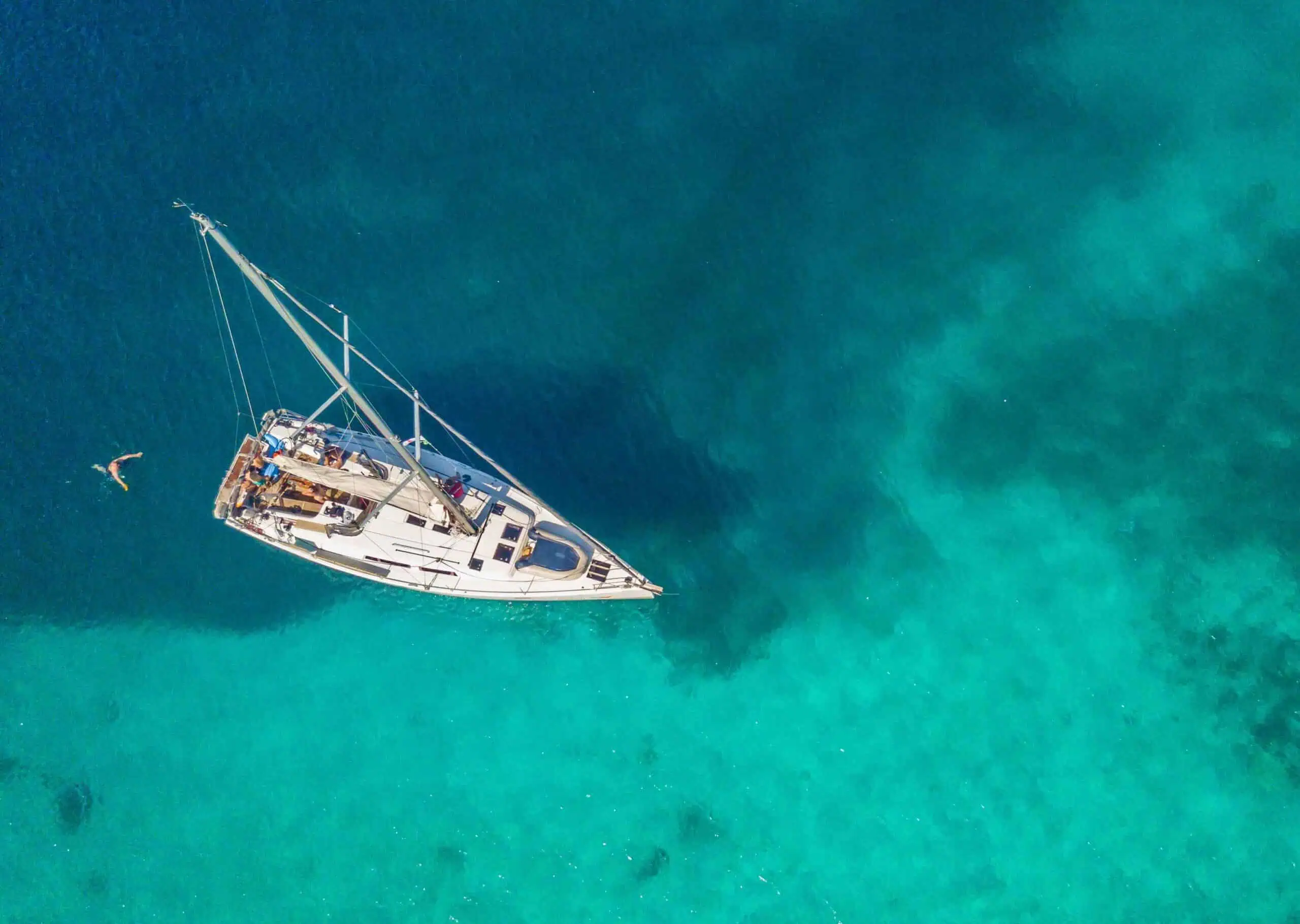 Sailing boat in the Argolic Gulf.  