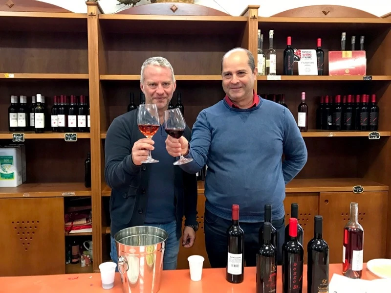 Sample Primitivo and Negromaro wines at Unione Agricola di Melissano.