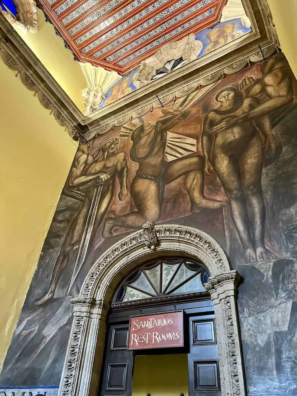Mural by José Clemente Orozco at Sanborns in Mexico City.