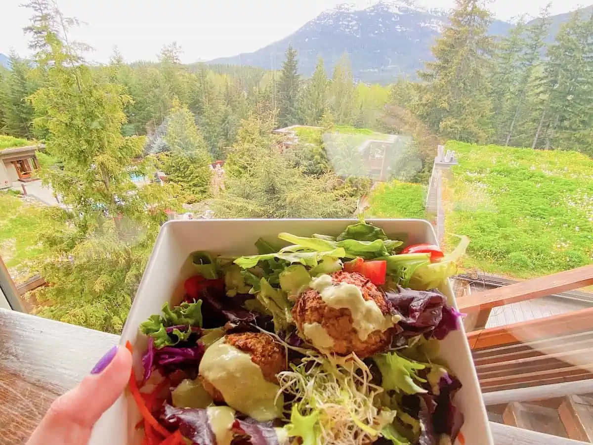 Vegan cuisine at Scandinave Spa in Whistler.