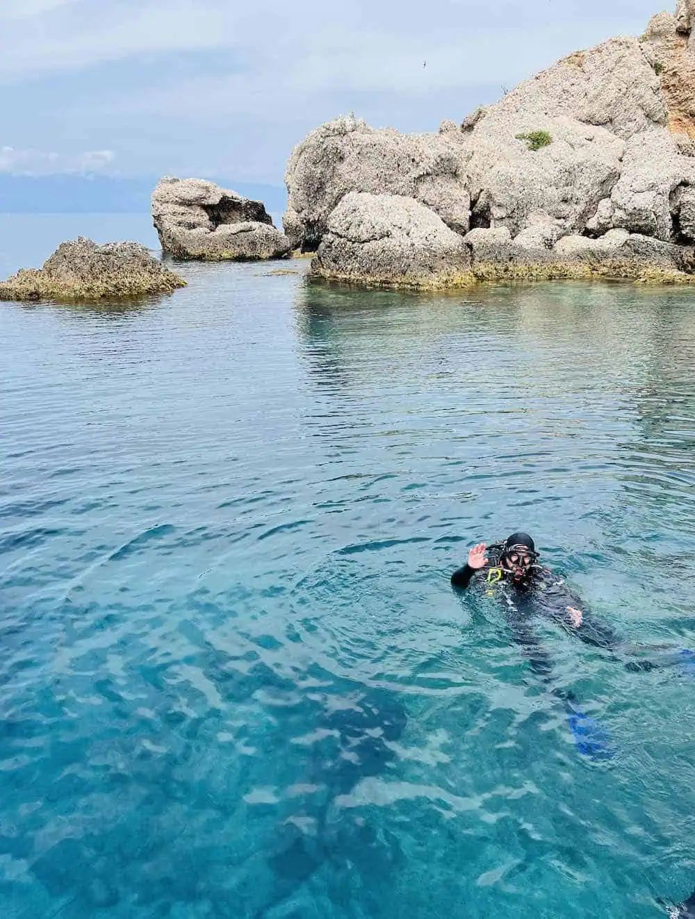 Scuba diving in the Gulf of Argolis.