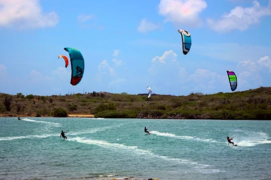 Check out the kite-boarding action on St. Joris Baai Credit: Awa Salu