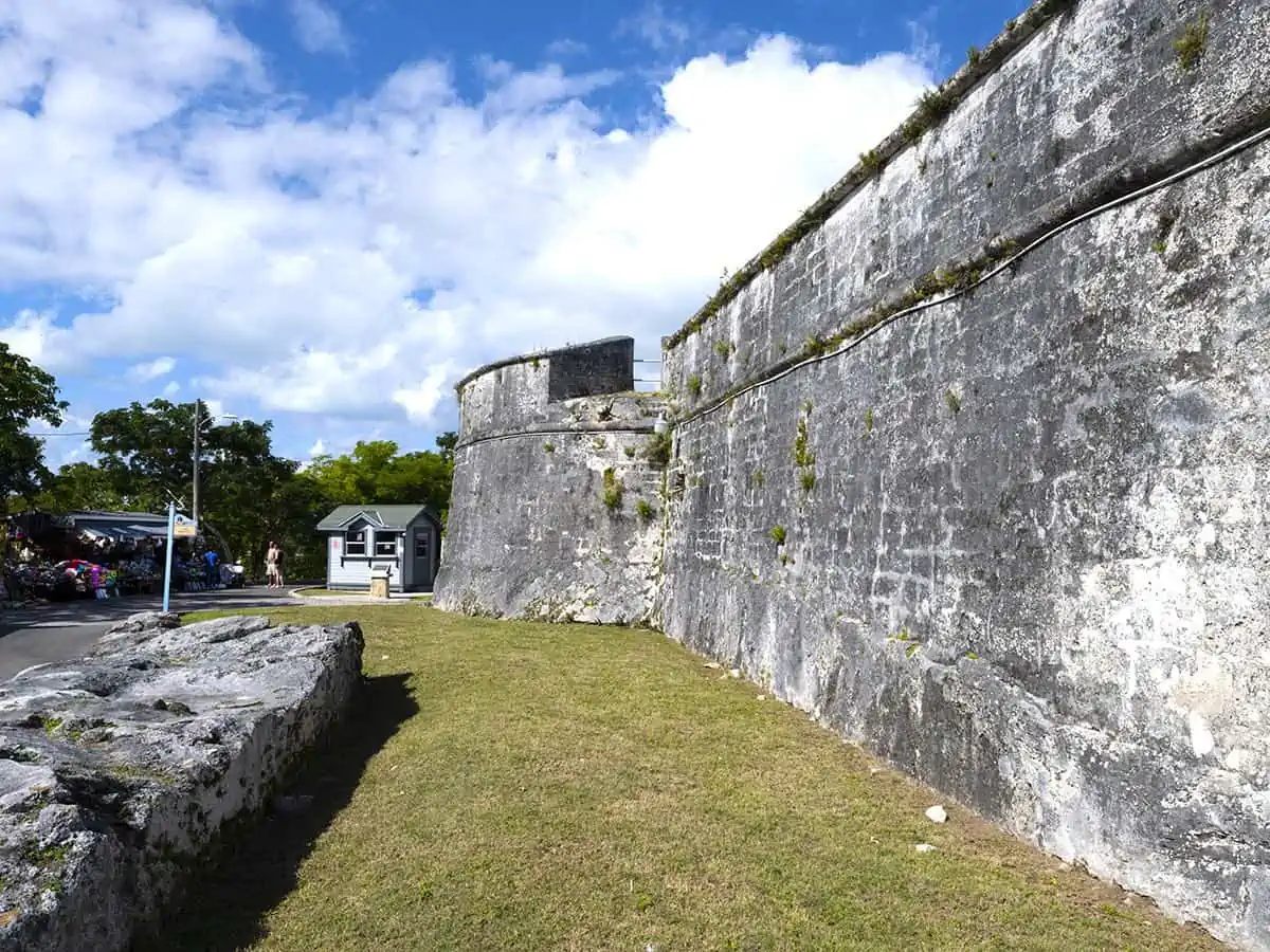 Stone walls at Fort Fincastle.