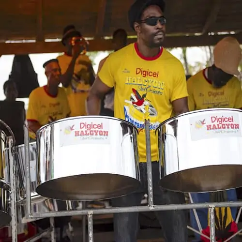 A steelpan band in Antigua.