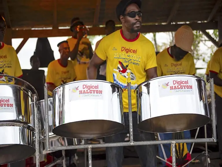 A steelpan band in Antigua.