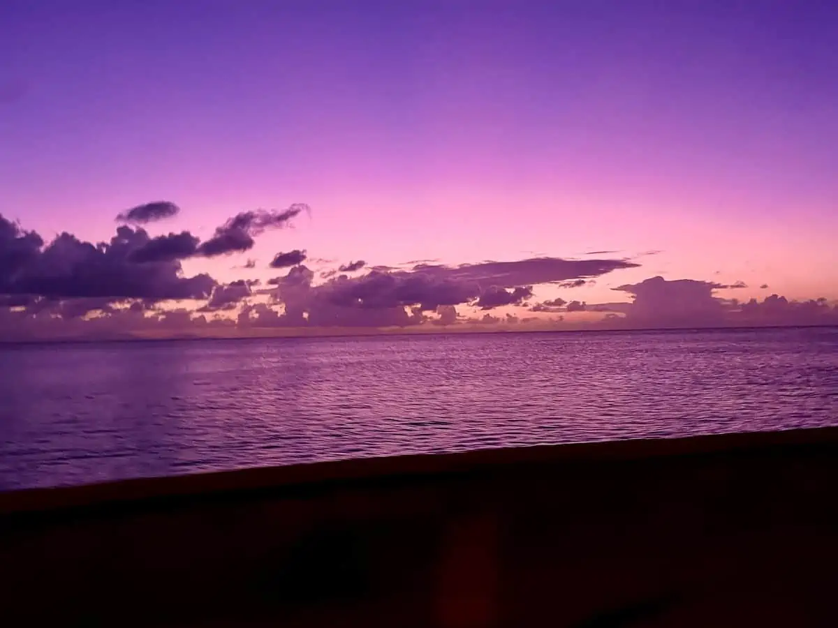 Spectacular purple sunset on Antigua.o