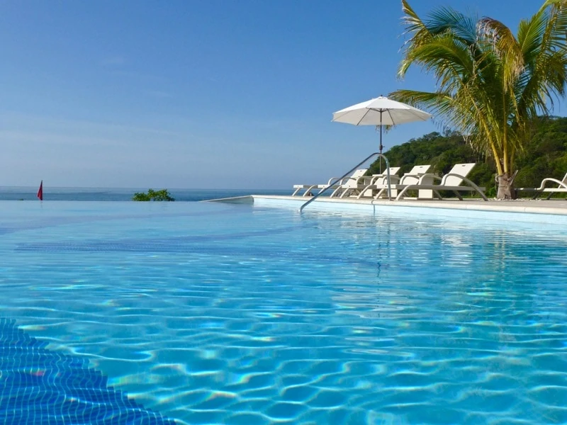 Infinity swimming pool at this adults-only resort in Huatulco, Mexico. 