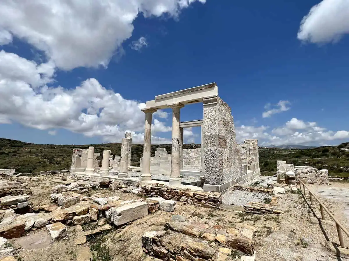 Temple of Demeter on a sunny day in Naxos.  