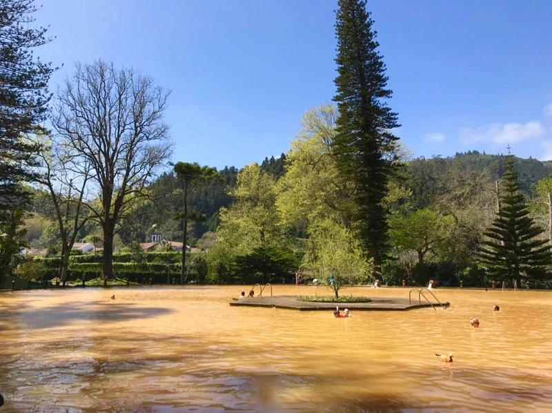 Wear an old bathing suit if you plan to soak in the thermal waters at Terra Nostra Park