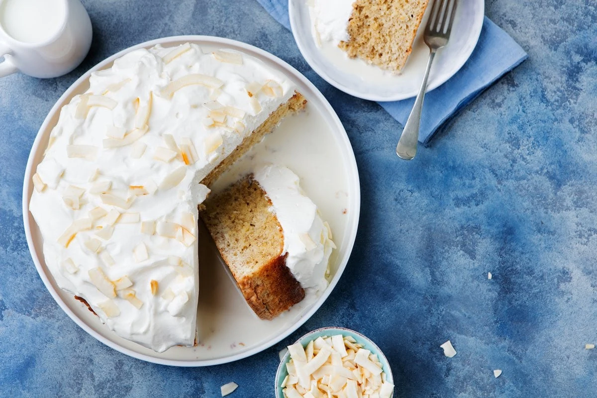 Tres leches cake is a popular Guatemalan dessert.