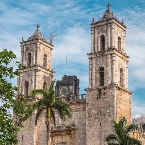 Cathedral in Valladolid, Mexico.