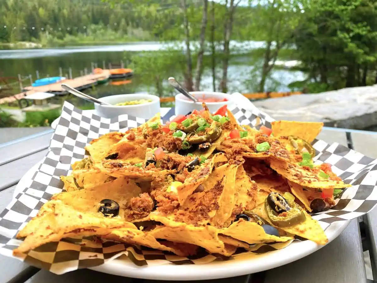 Vegan nachos at Cure Lounge.