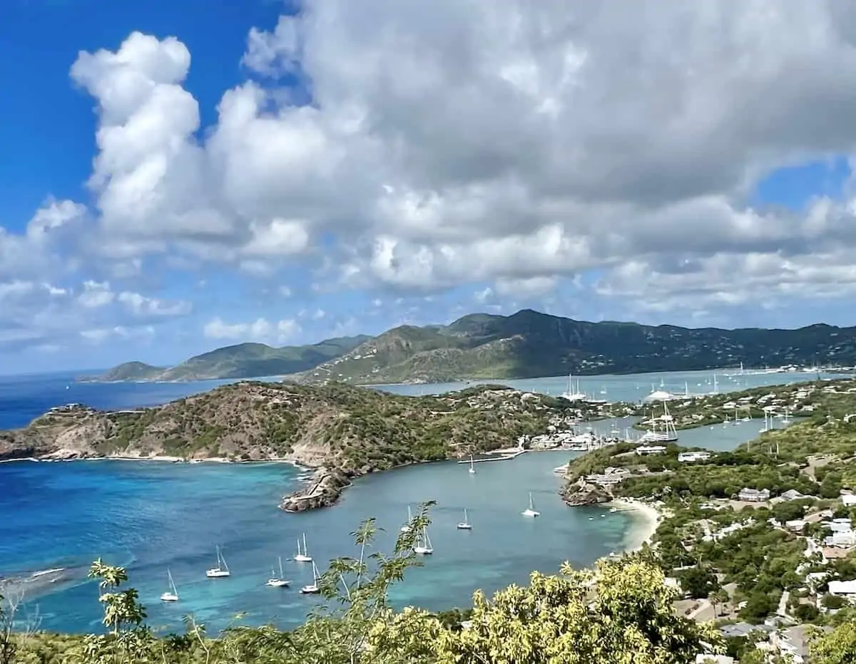 View of English Harbour from Shirley Heights.